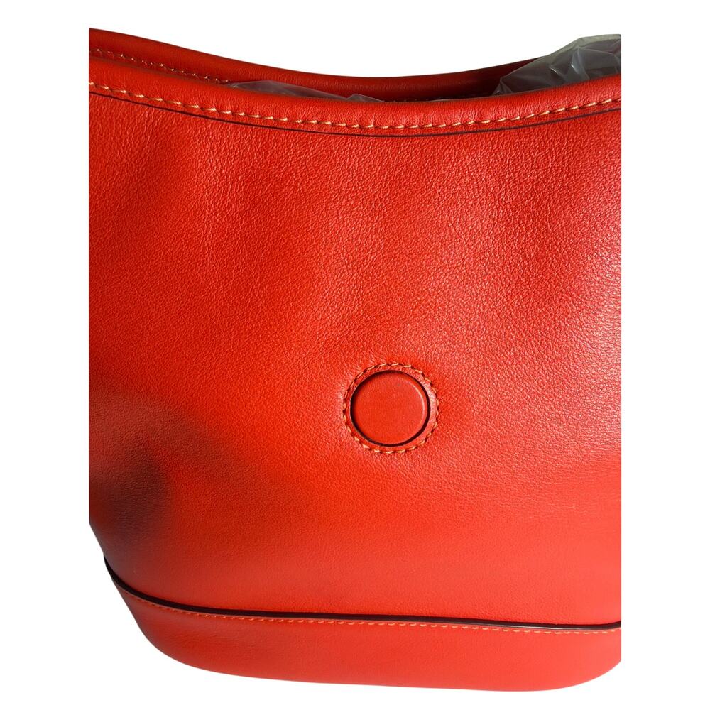 Coach Tali Bucket Bag Orange Soft Leather Magnetic and Zipper Closure NWOT - Picture 7 of 12